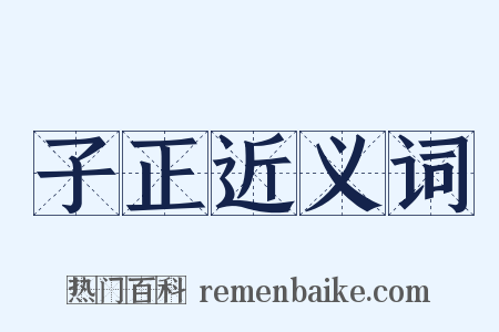子正近义词是什么意思的图片